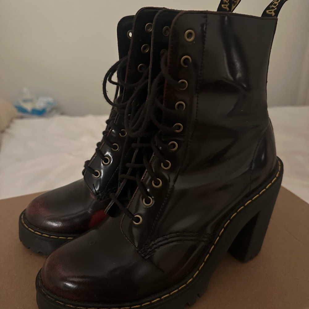 Dr. Martens Black Lace Up Boots Rugged Sole